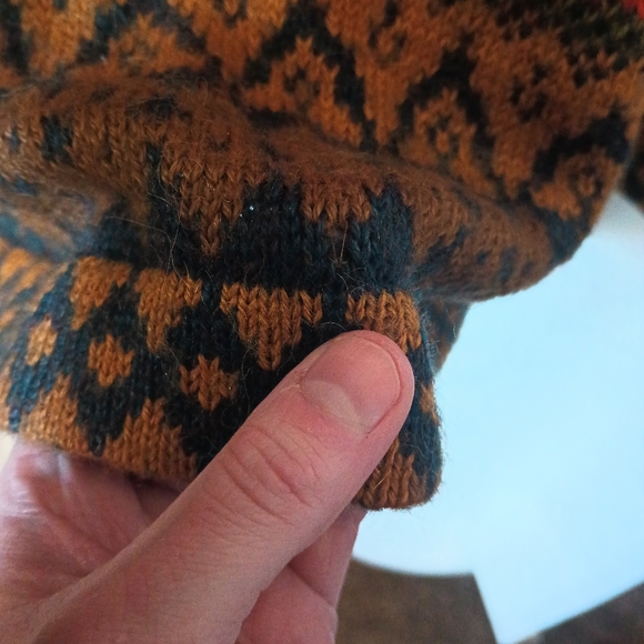 The Alpaca Connection Colorful Nordic Cardigan XL Peru 90s Folklore Boho Cabin - Picture 7 of 16